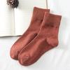 Cotton Knitting Women Socks Japanese Fashion Solid Color Long Socks Women Autumn Winter Harajuku Streetwear Vintage Socks