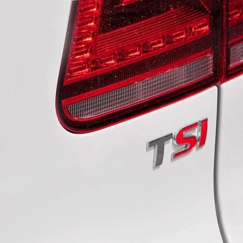 WHAQY1 3D Metal TSI Letter Rear Trunk Emblem Badge Stickers Decal Car Styling For VW Polo Golf 5 6 7 CC Passat B5 B6 Bora Volkswagen