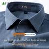 Мужская рубашка с длинным рукавом из смесовой шерсти в стиле business casual