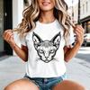 Sphynx Cat Tshirt for Unisex Unisex Funny Cat Lover Graphic Tee Cotton Casual Animal Print Top