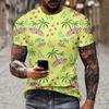 Summer Fashion Coconut Tree 3D Print T-Shirts Streetwear Men Casual Oversized Colorful O-Neck Short Sleeved T-shirts