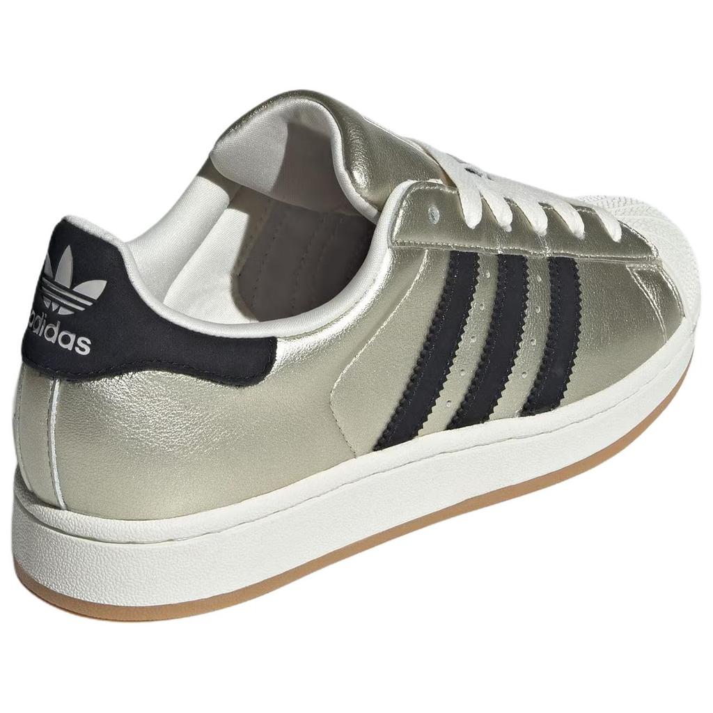 adidas Оригинальные Superstar 2 Кожа Классические Удобные Прочные Низкие Скейтбордические Кроссовки Женские Кроссовки Коричневые Черные HQ2691