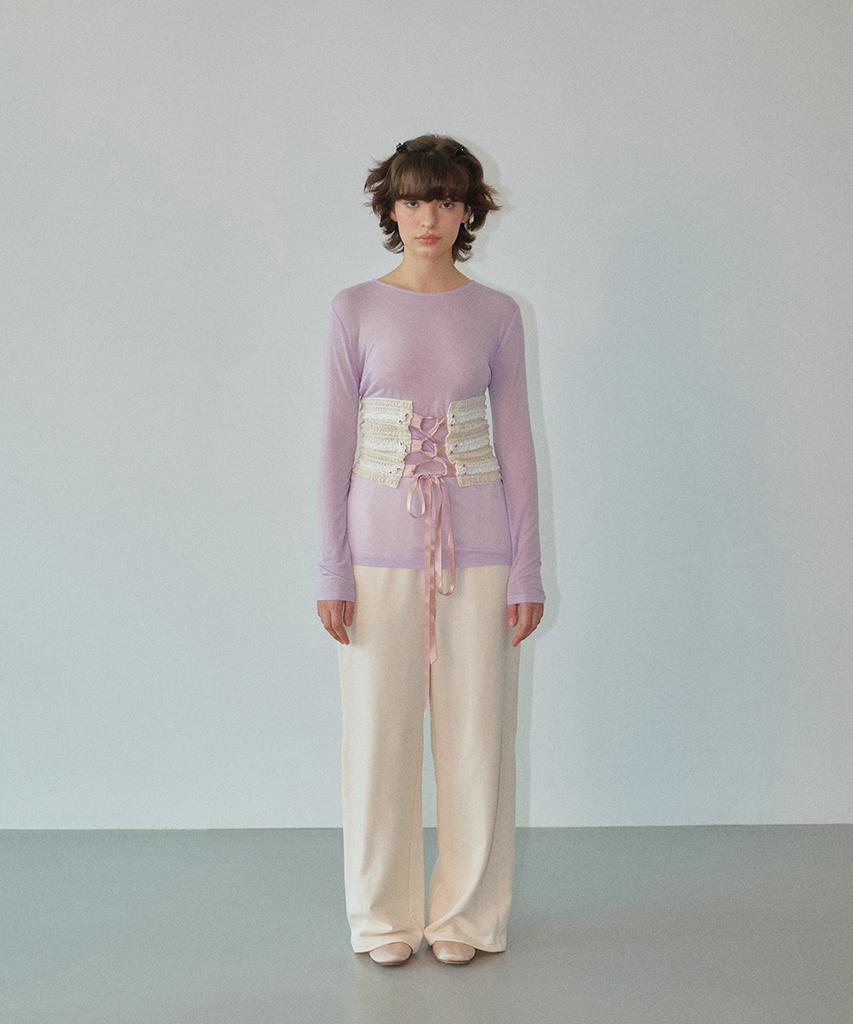 WOVEMENT Soft Sheer Top Lilac Wbdftp001Lc