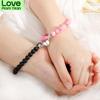 2pcs /Set Heart Shaped Magnet Attraction Couple Bracelet Natural Stone Distance Paired Bracelet Charm Jewelry Valentine Gift