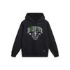 LiNing Printed Letter Hooded Loose Sweatshirt Men Tops Black AWDT475-1