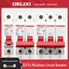 Миниатюрный автоматический выключатель Delixi DZ47S 32А, 2/3/4 полюса, Бытовой выключатель 63А