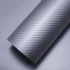 IlMondoMall Carbon Fiber 3D Carbon Fiber Look Car Wrap with Air Grooves X 3D Sheet, (152cm 35cm, Gray)