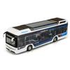 1/50 Luxury New Energy Electric Airport Business Bus Alloy Car Model Diecasts Metal Tour City Bus Model Sound and Light Kids Toy Gift