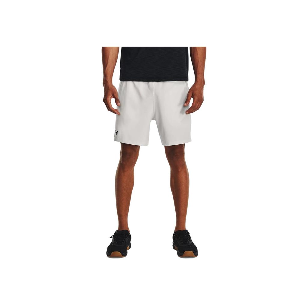 Under Armour Vanish Logo Print Woven Polyester Fitted Mid-Rise Sports Shorts Men Shorts Clay-White 1373718-114