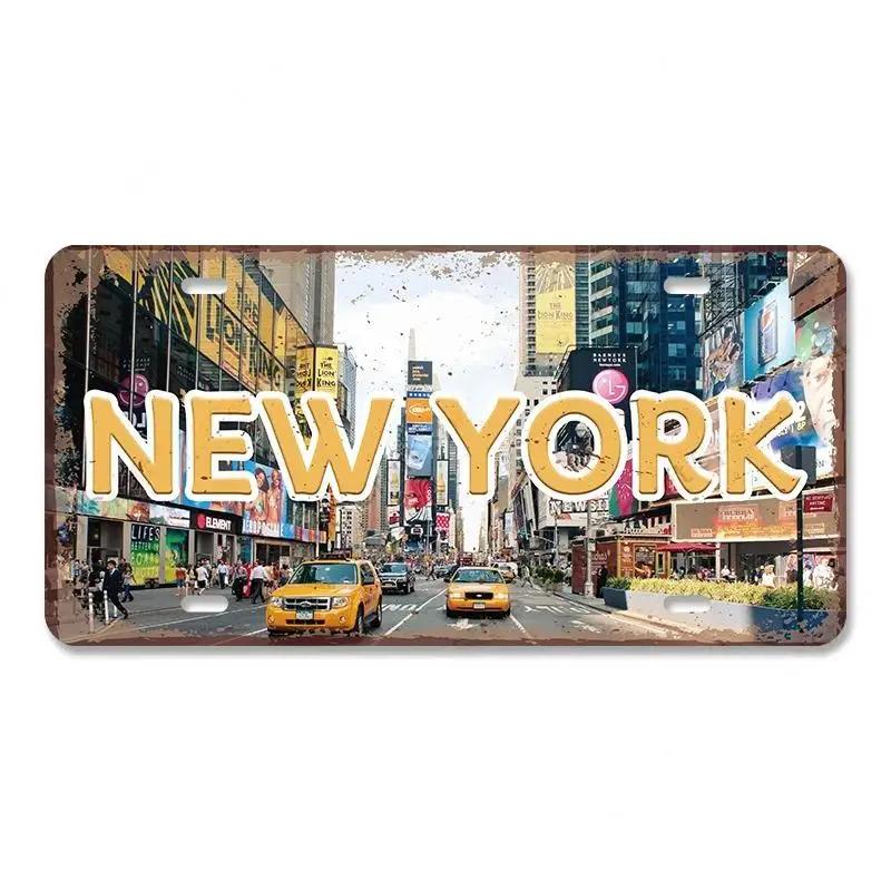 Винтажный кантри столица номерной знак металлические знаки ретро Америка Франция Бразилия металлический плакат пещера человек кафе бар паб настенный декор