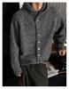 Men's Retro Hooded Knit Cardigan Sweater - Old Money Style, Cleanfit, Relaxed Short Jacket