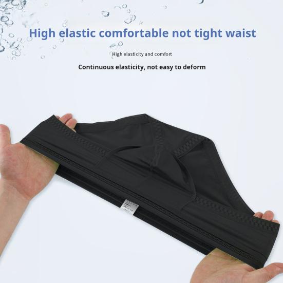 Men Briefs Solid Color Low-rise Ice Silk Briefs U-Convex Large Space Not Tight