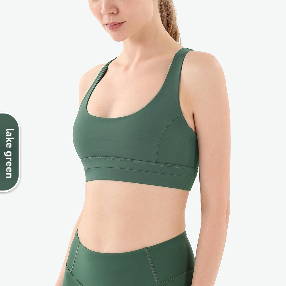 Противоударный спортивный бюстгальтер: Европейский и американский быстросохнущий, высокопрочный поддерживающий жилет для йоги со стильным дизайном спины для женщин