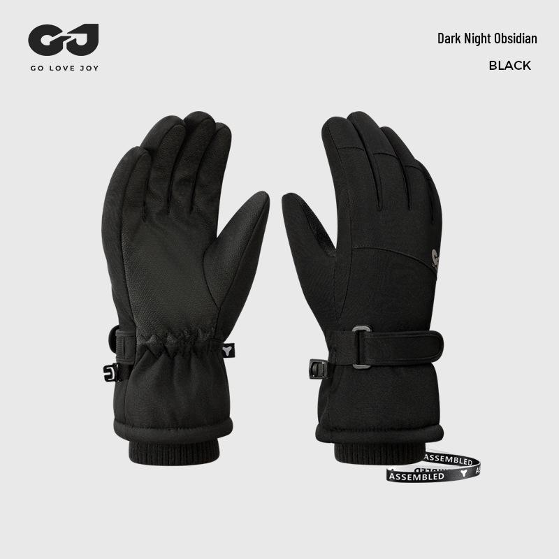 Kids' Waterproof Ski Gloves - Fleece Lined, Thickened Cotton for Winter Play