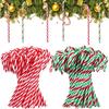 Christmas Acrylic Candy Canes Twisted Crutch Xmas Tree Hanging Ornaments New Year Party Home Decorations Kids Gift Toy