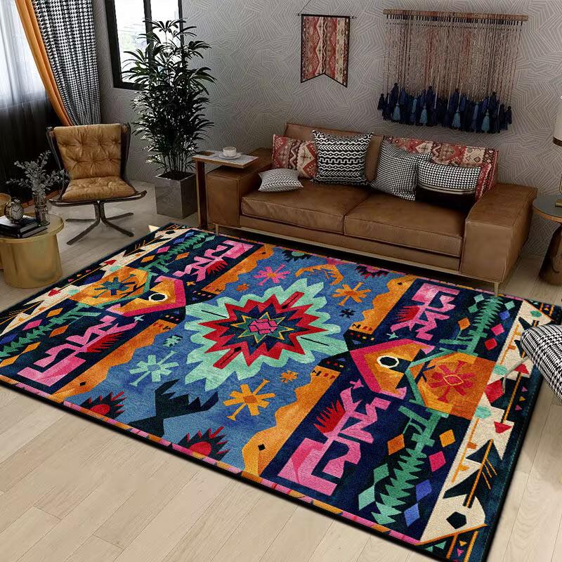 Nordic Style Bohemian Large Rugs for Living Room Modern Decoration Home Carpet Light Luxury Bedroom Rug Non-slip Washable Mat