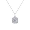 S925 Silver Necklace Moissanite Pendant Fashion Collarbone Chain Accessories Gifts