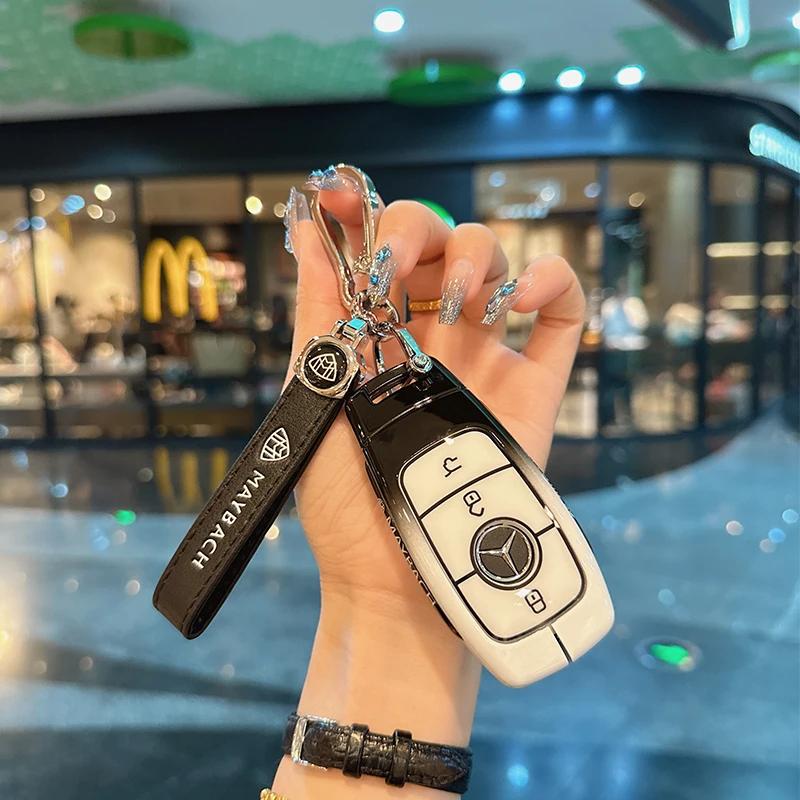 SFX1 Car Key Case Cover Protection Shell for Mercedes Benz A C E S G Class GLC CLE CLA W177 W205 W213 W222 X167 AMG Accessories