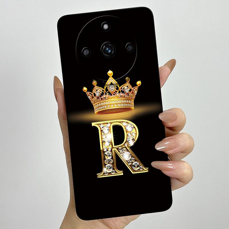 Для Realme 11 Pro Plus 5G Модный чехол для телефона с начальной буквой для пары, для Realme 11Pro 11 Pro+ Мягкий силиконовый защитный чехол для объектива