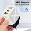 PD33W QC3.0 65W GaN Многопортовое Быстрое Зарядное Устройство Европейского Стандарта с Поддержкой 9В/12В