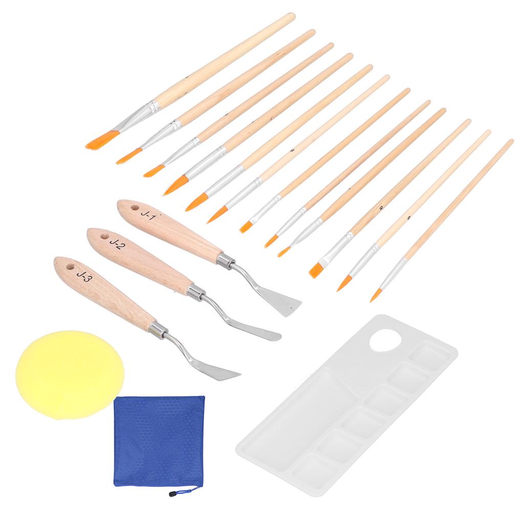 Oil Paint Brush Set Hook Line Acrylic Watercolor Brush Palette Scraper Tool for People At All Stages