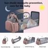 Mommy Baby Diaper Bag Backpack Changing Pad Shade Mosquito Net Wet and Dry Carrying USB Charging Port Stroller Hanging Bag