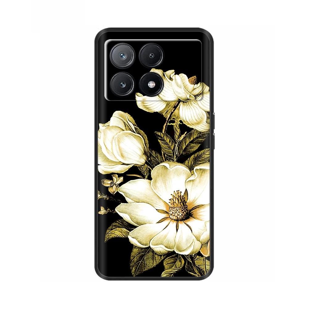 Чехол для телефона Poco X6 Pro Задняя крышка для Poco X6 Neo Pocox6 Pro 5G Мягкий черный силиконовый бампер Ударопрочный защитный корпус Чехлы