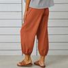 Vintage Boho Cotton Linen Pants for Women Summer Pockets Thin Beach Trousers Woman Casual High Waist Loose Harem Pants