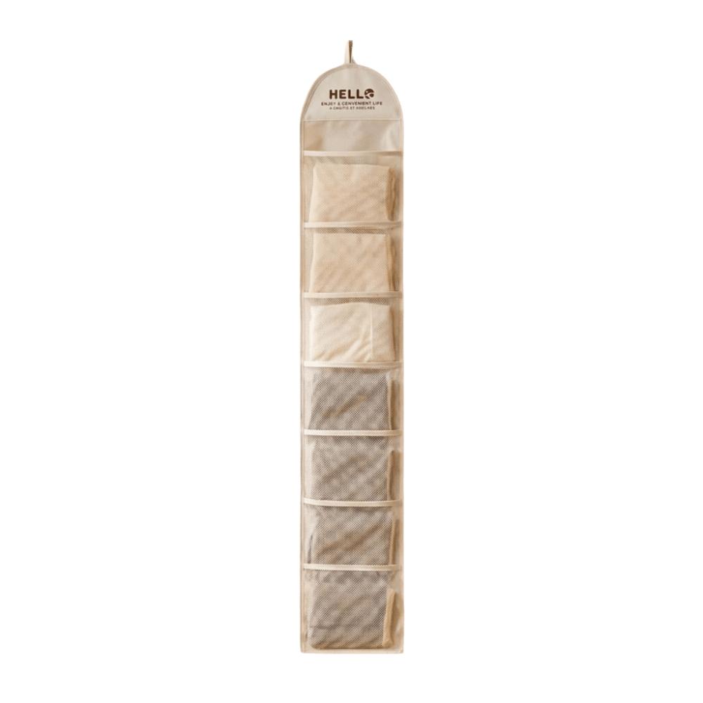 7 Grid Underwear Storage Bag Wall-mounted Hair Accessory Bag Space Saving Hanging Bag Organizer