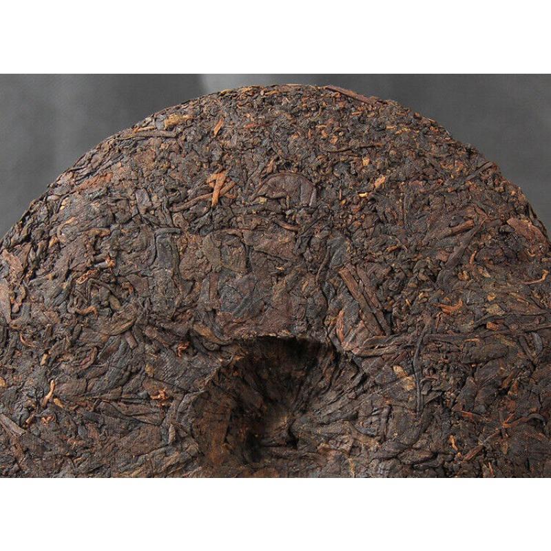 Чай Пуэр Старый торт Пуэр Пятилетний сухой склад в Мэнхае Торт Qizi 357 г Спелый чай