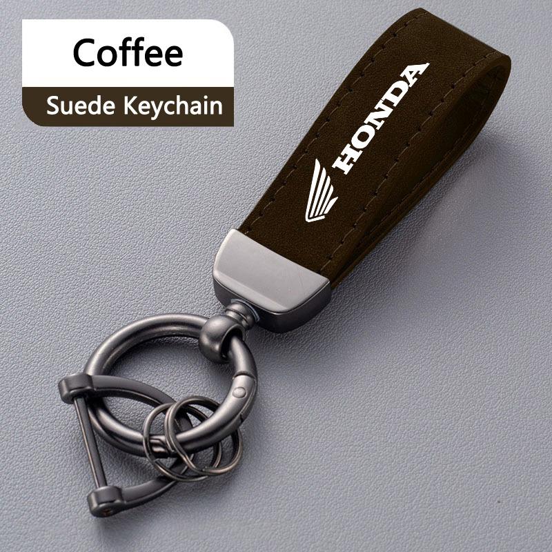 For Honda CB CB400 CB650F CBF Africa Twin CRF1100L CRF 1100 Suede Motorcycle Logo Keychain Keyring Key Chain Lanyard Accessories XK6