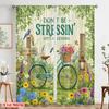 2pcs 2D Flat Printing Scene Curtains Don't Be Stressin' Life Blessing Polyester Without Electricity 0 Use for Classroom Office