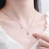 Simple Key Lock Pendant Necklace Fashion Short Chain For Women With Micro-Set Zircon Collarbone Necklace
