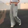 Плиссированные уличные спортивные штаны в стиле Харадзюку Y2k, женские серые винтажные брюки для бега в стиле хиппи, брюки большого размера на шнуровке, корейская мода