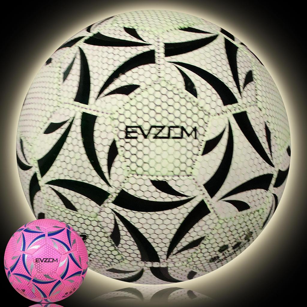 EVZOM Luminous Official Match Soccer Size for and Perfect for Indoor and Outdoor Sports and Training Ball, 4, Boys, Girls, Kids, Adults,