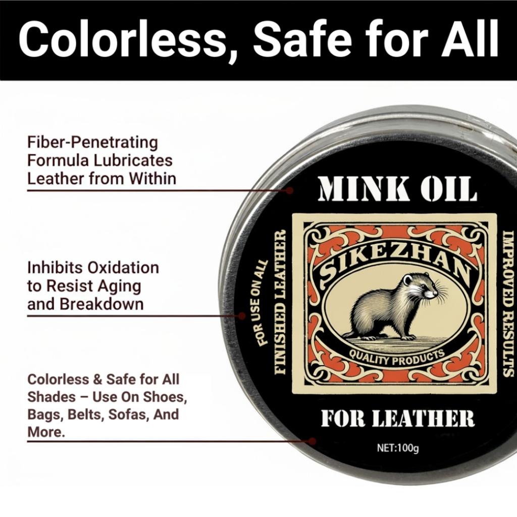 Бальзам-кондиционер для кожи норкового масла для всех кожаных изделий – Натуральный крем для ухода без запаха для обуви, сапог, сумок, дивана