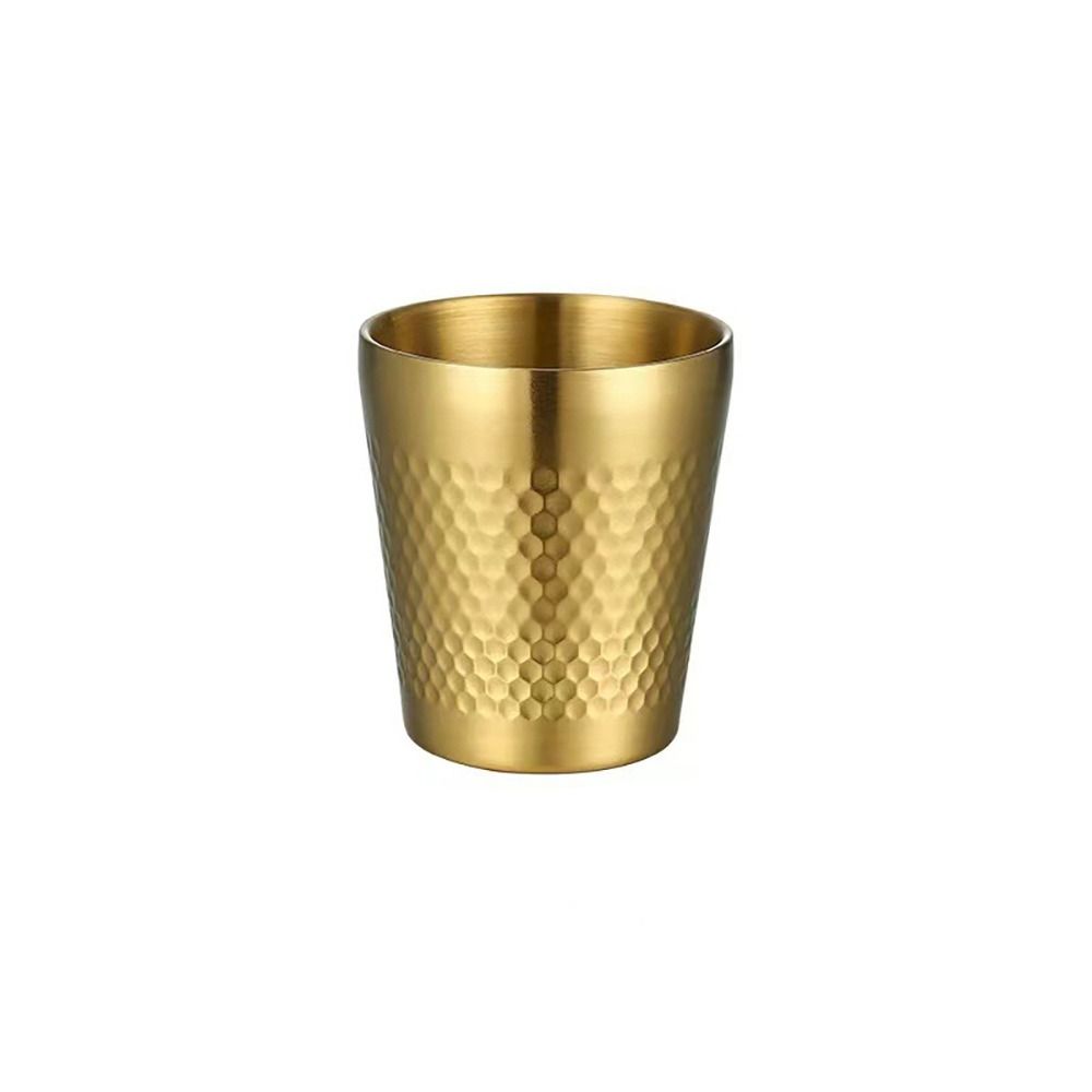 Hammered Texture Double-Wall Beer Cups Stainless Steel Milk Mugs New Cold Water Drinks Cup Bar