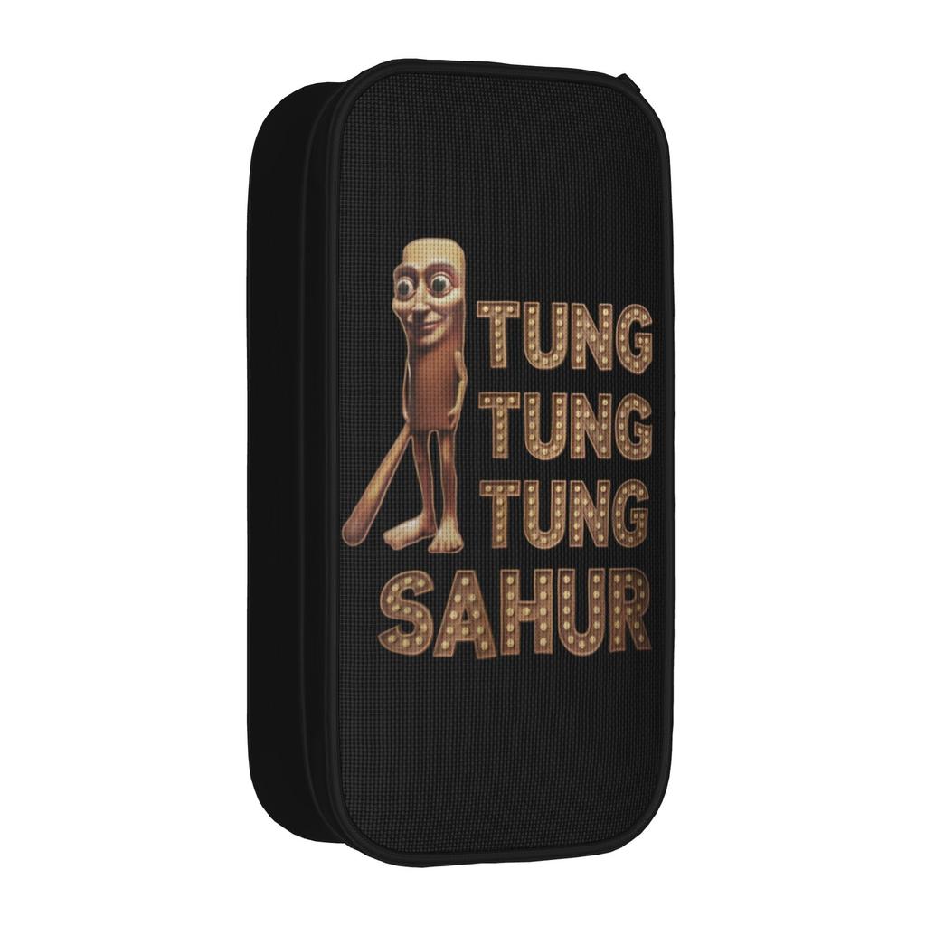 Creative Tung Tung Tung Sahur Pencil Case Italian Brainrot Meme Pencil Pouch Pen for Student Big Capacity Pencil Bag Accessories