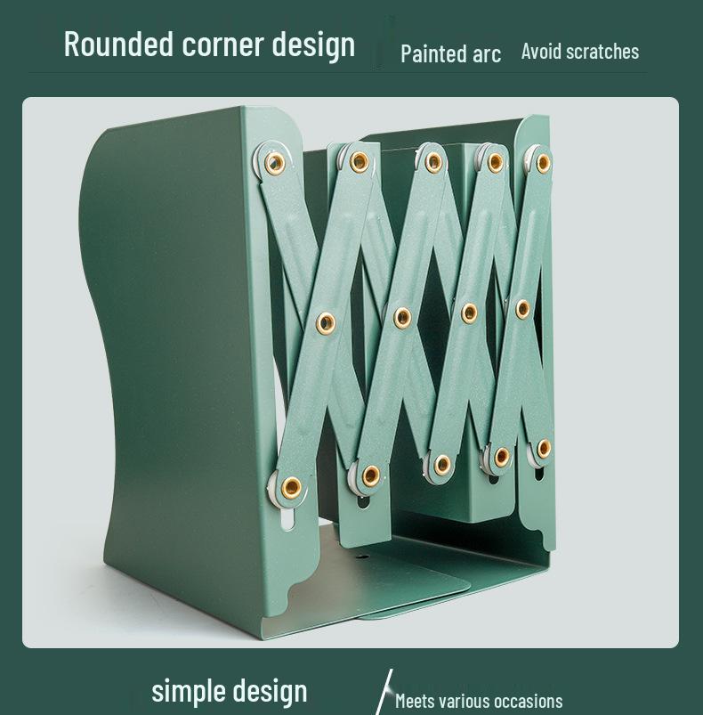 Выдвижные железные книжные полки-книгодержатели - Многофункциональная складная подставка для студентов