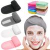 Makeup Soft Toweling Velcro Hairband Women Non-Slip Adjustable Sports Headband Yoga Bath Shower Wide Head Band