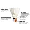 Feather Shuttlecocks for Badminton Outdoor 12 Pack Beginner Training Badminton Shuttlecocks Suitable for Indoor and