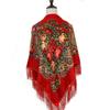 Ethnic Style Peony Tassel Shawl: Cotton Headscarf for Women - Warm Autumn/Winter Square Scarf & Sunscreen
