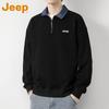Men's Half-Zip Polo Long-Sleeve Sweatshirt