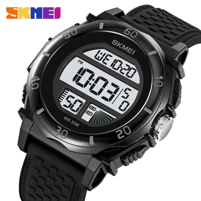 Skmei Часы для мужчин спортивные часы цифровые водонепроницаемые часы обратный отсчет из нержавеющей стали модные наручные часы наручные часы мужские часы 2099