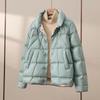 Осенне-зимняя легкая пуховая куртка женская с длинным рукавом, однобортное пуховое пальто, короткие парки