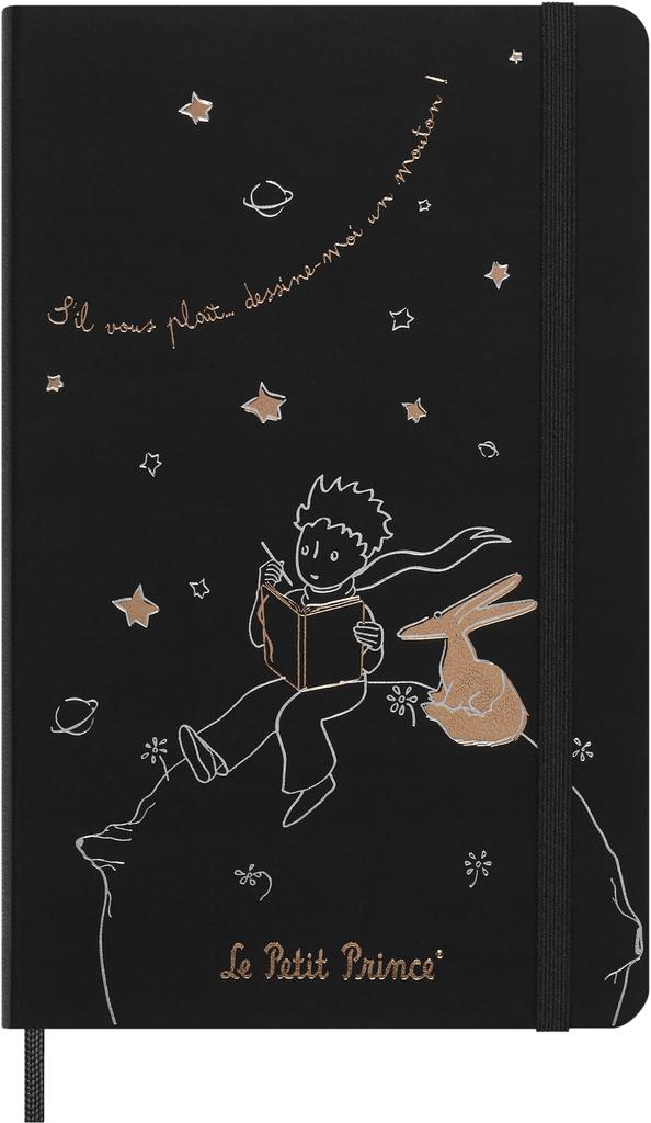 Moleskine Der Kleine Prinz Notizbuch Schwarz In Limitierter Auflage Undatierter Wochen-Monatskalender large/A5 Fester Hard Cover Einband Liniert Grau