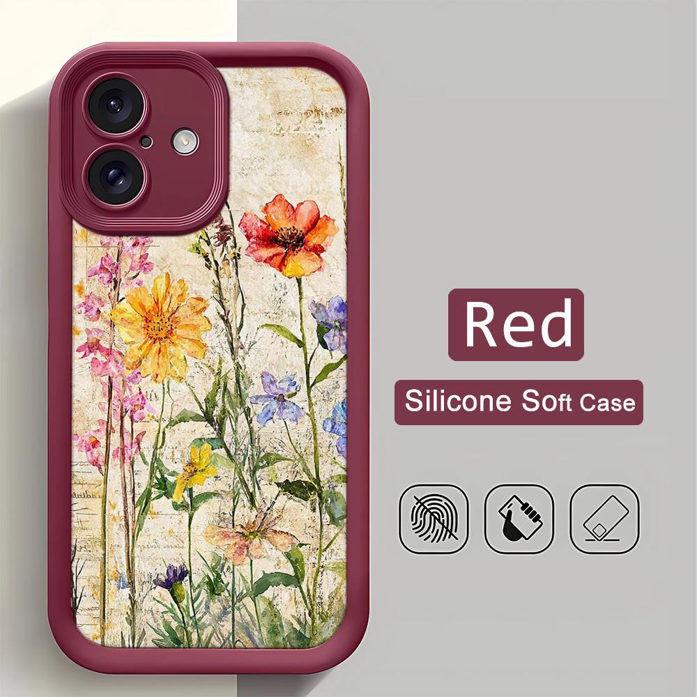 Чехол для телефона с подсолнухом для IPhone 17 Air 16 15 14 13 12 11 Pro Max Ударопрочный силиконовый чехол для IPhone 16 15 14 Plus