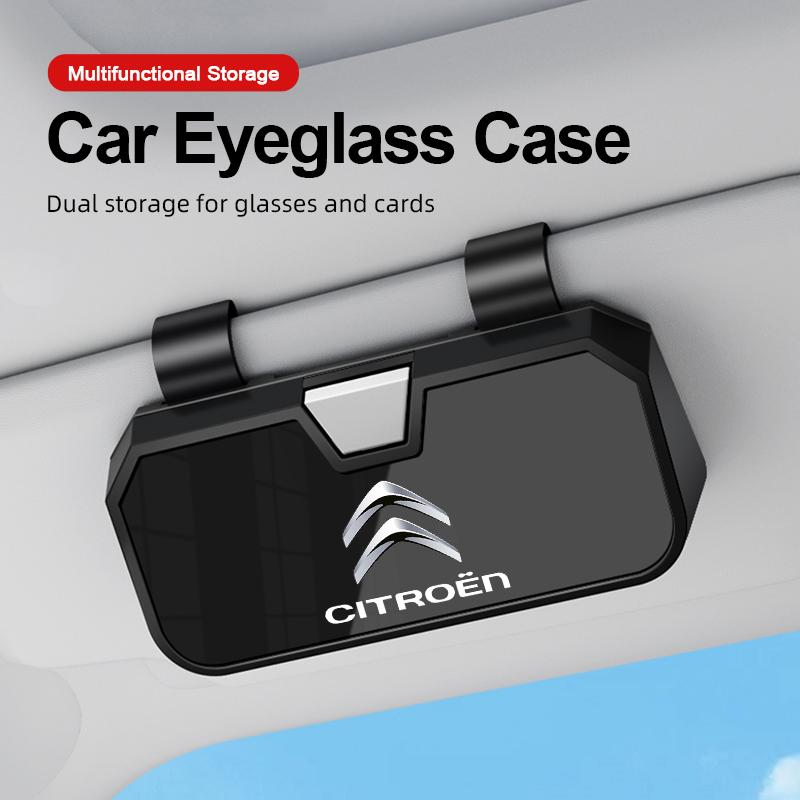 VXCW9 Car Multifunctional Storage Box Car Sunglasses Sunglasses Clip for Citroen C1 C2 C3 C4 C5 C6 C8 C4L DS3 DS4 DS5 Car Accessories