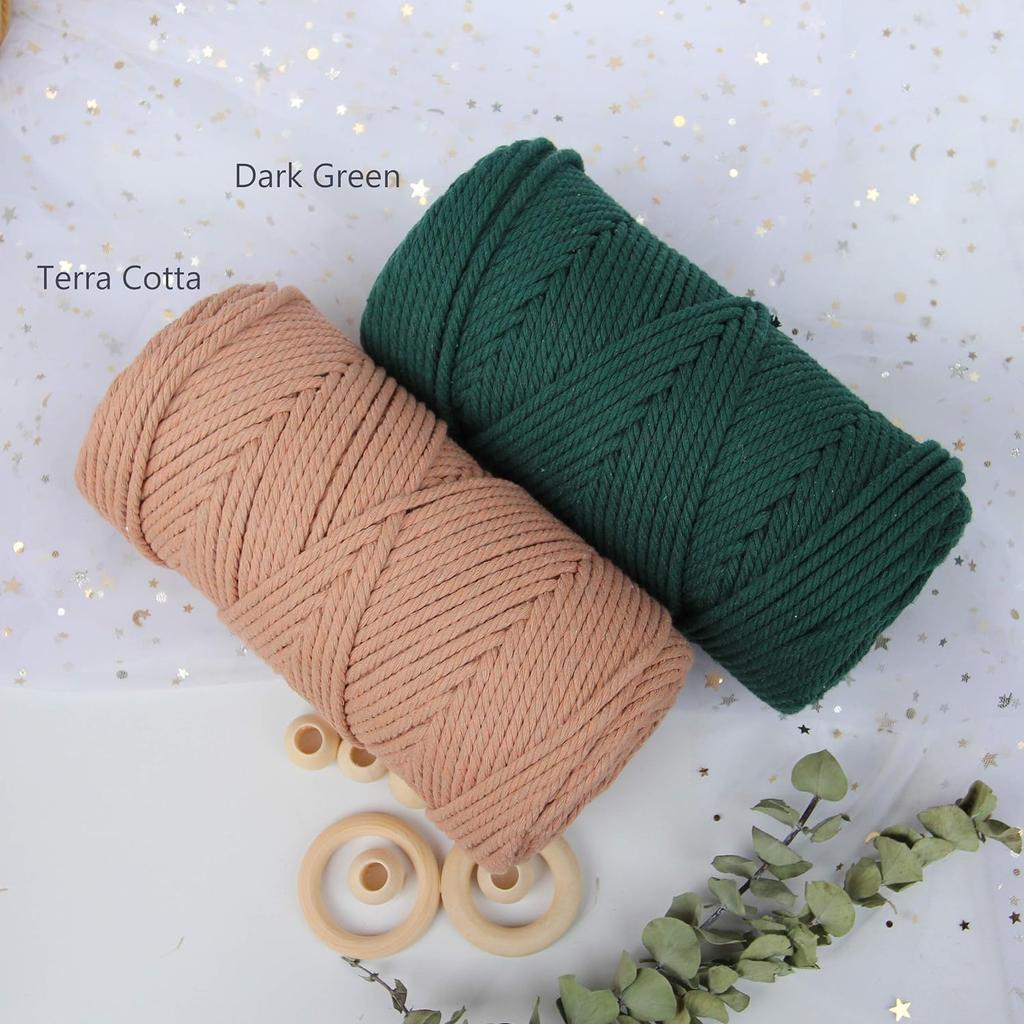 Шнур макраме 4 мм 100 м, хлопковая веревка, веревка, поделки, сделай сам, цветная нить, витой шпагат, ручное шитье, домашнее свадебное украшение