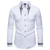 Men's Casual Fashion Embroidered Shirt Shirt Slim Long Sleeve Embroidery